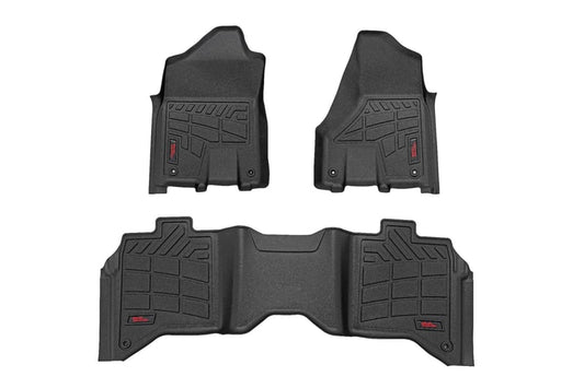 RAM 2500 Heavy Duty Floor Mats Front/Rear Crew Cab Bench Seats For 19-Pres RAM 2500 Rough Country