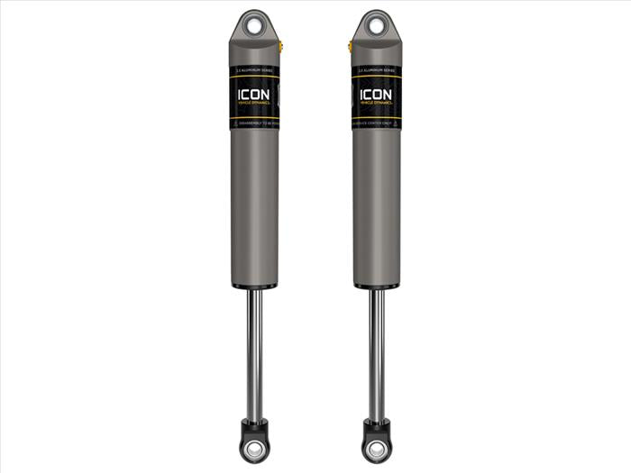ICON 1999-2025 Ford F-250/F-350 Super Duty, 3-6” Lift, Rear, V.S. 2.5 Aluminum Series Shock Absorbers, Internal Reservoir, Pair