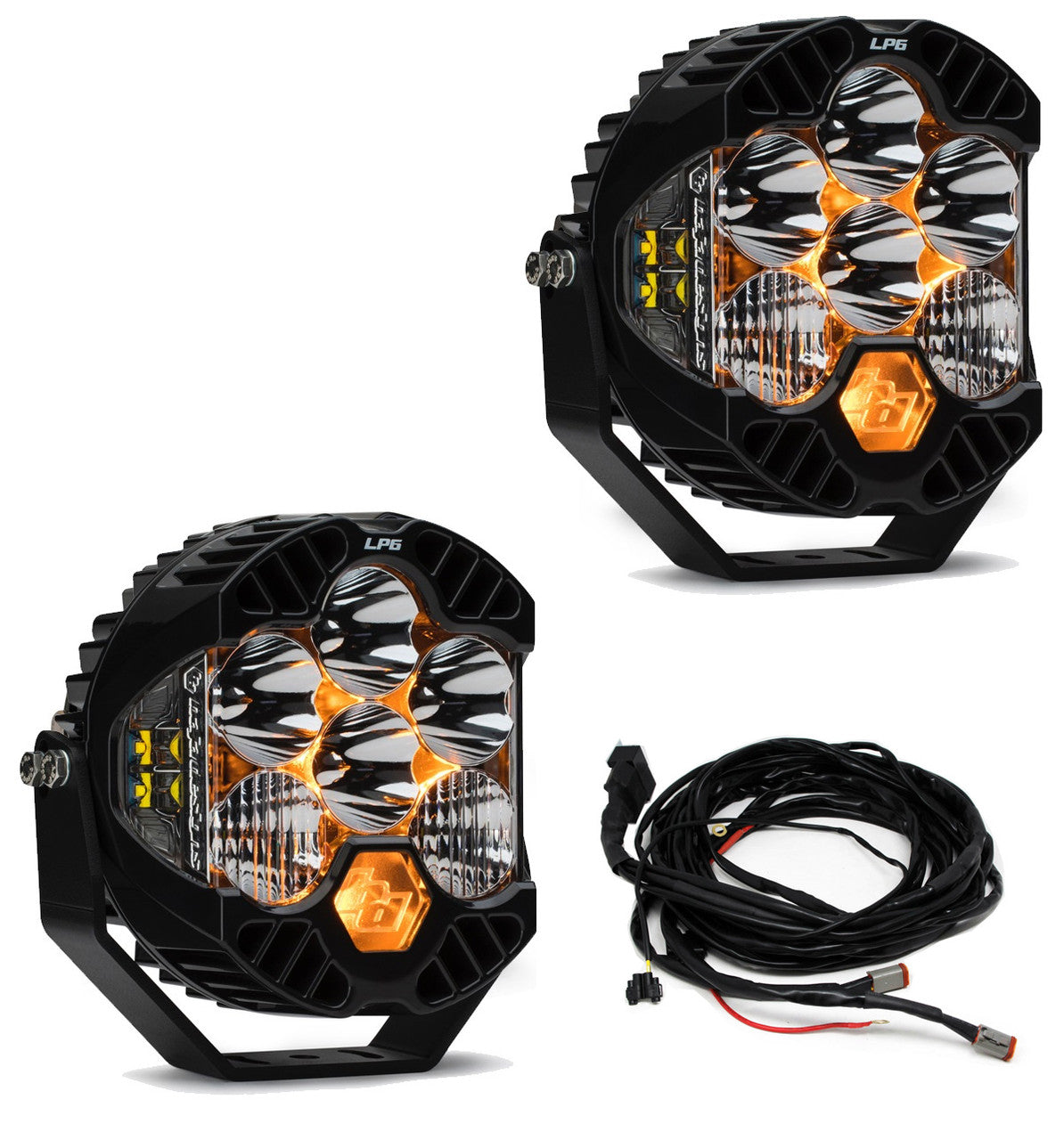 Jeep JL/JT LP6 Pro Bumper Light Kit - Jeep 2020-2026 Gladiator; 2018-2026 Wrangler JL; NOTE: w/ OE Steel Bumper *UPFITTER*