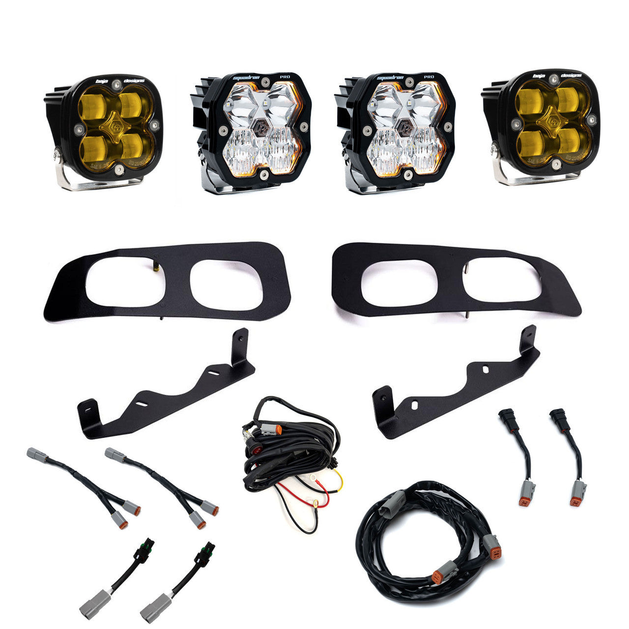 Squadron 2.0 Pro/Squadron SAE Dual Fog Pocket Light Kit - Ford 2023-26 F-250/350 Super Duty *AMBER*