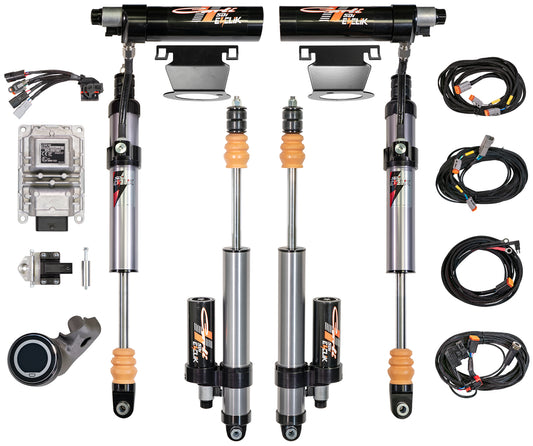 CARLI 19-24 RAM 2500 4X4 DIESEL EVENTURE 2.5" RR FRONT & REAR SHOCK PKG 3.25" LIFT RES MOUNTS & BRAKE LINE TABS
