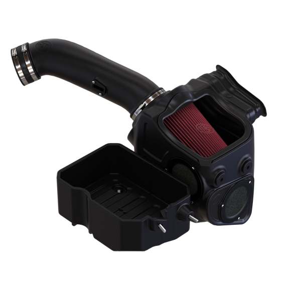 Cold Air Intake For 17-19 Ford F250 F350 V8-6.7L Powerstroke Cotton Cleanable Red S&B