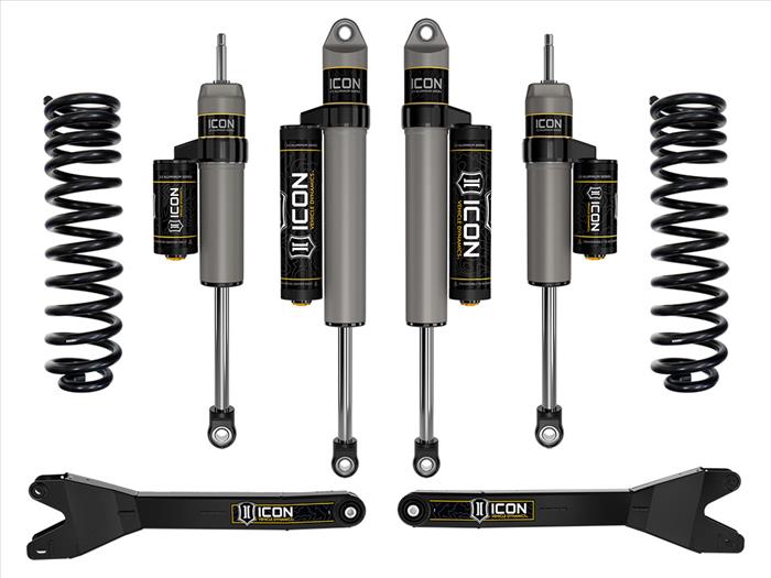 ICON 2023-2025 Ford F-250/F-350 Super Duty 4WD Diesel, 2.5" Lift, Stage 2 Suspension System w/ Radius Arms