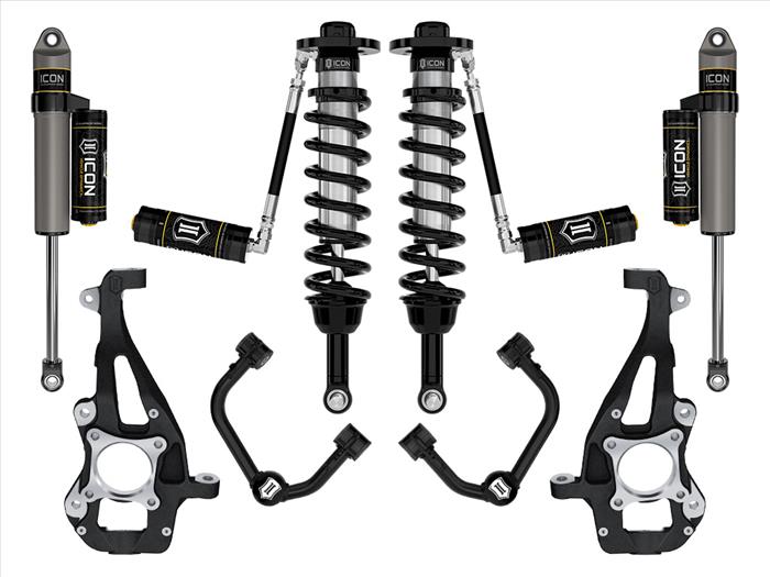 ICON 2021-2023 Ford F-150 4WD, 3.5-4.5" Lift, Stage 3 Suspension System, Tubular UCA