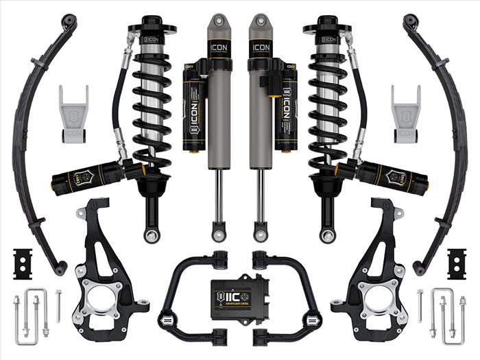 ICON 2021-2023 Ford F-150 4WD, 3.5-4.5" Lift, Stage 2 Suspension System, Tubular UCA