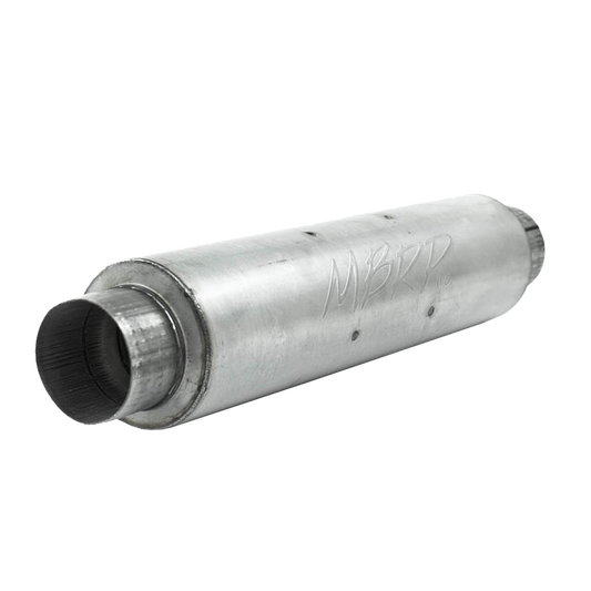 Aluminized Steel, Muffler, 4" Inlet/Outlet; 24" body; 6" diameter; 30" overall, Quiet Tone