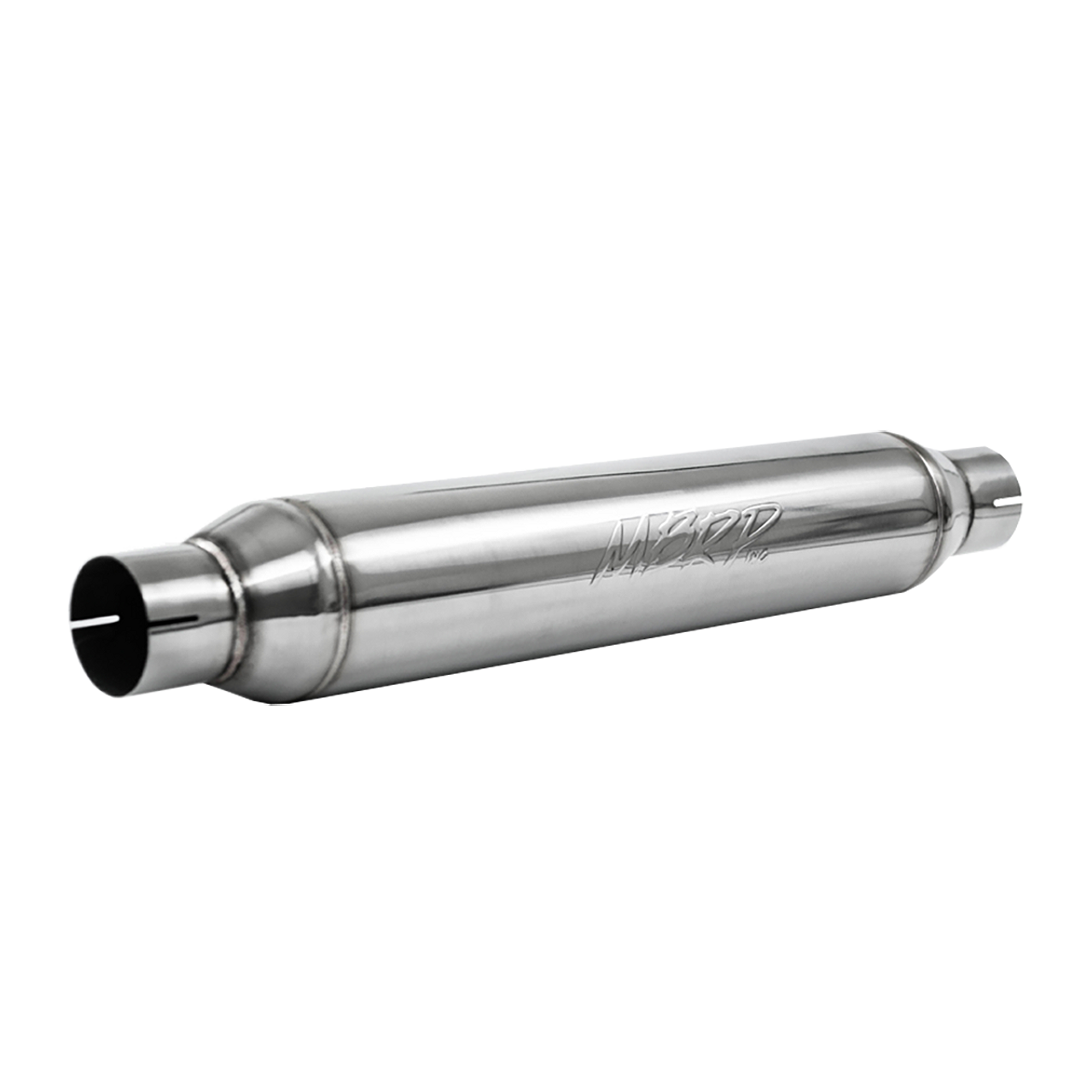 T304 Stainless Steel Resonator; 2.5" Inlet/Outlet; 22" Body; 4” OD; 26" Overall Length