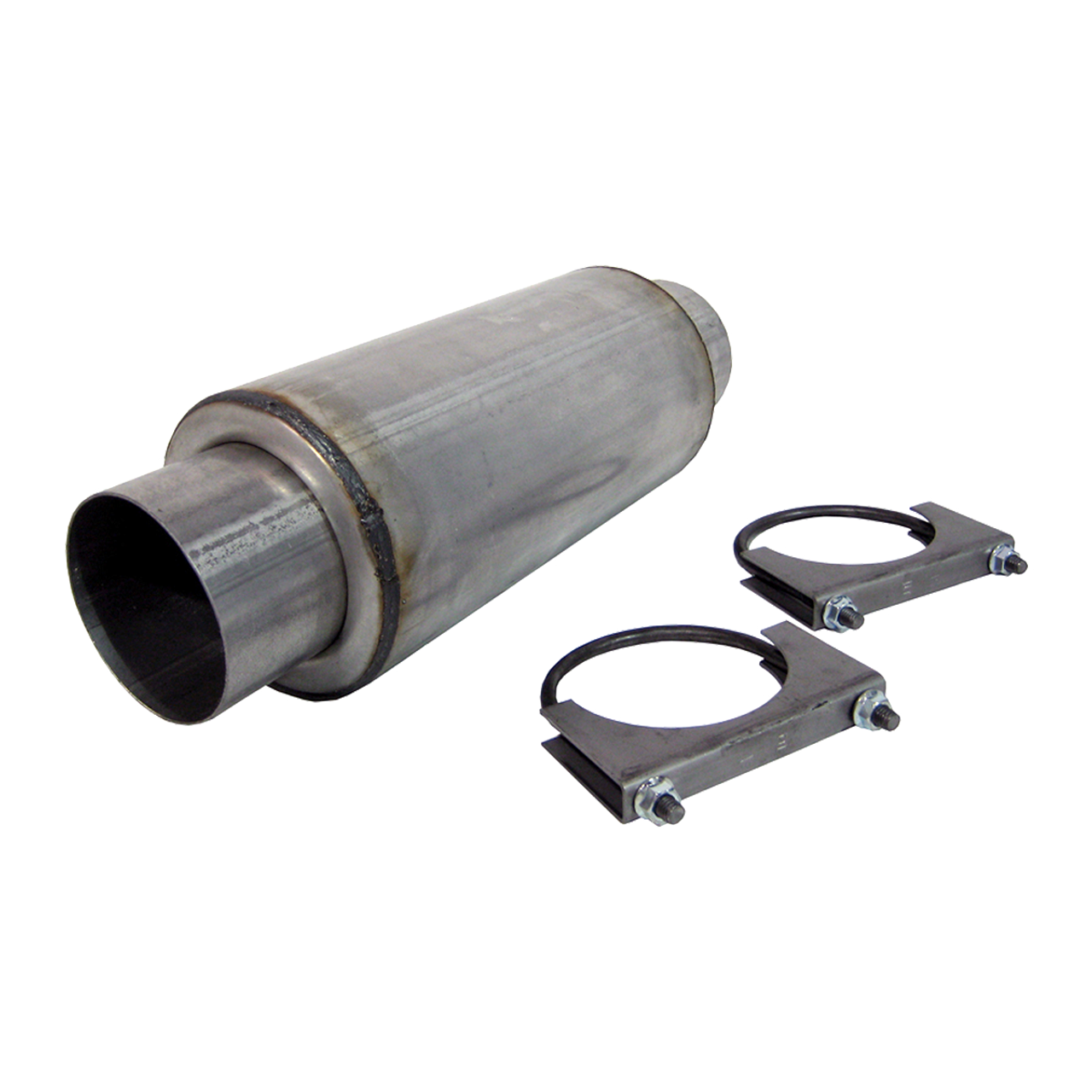 Aluminized Steel Resonator; 4" Inlet /Outlet; 12" Body; 6” OD; 18" Overall Length