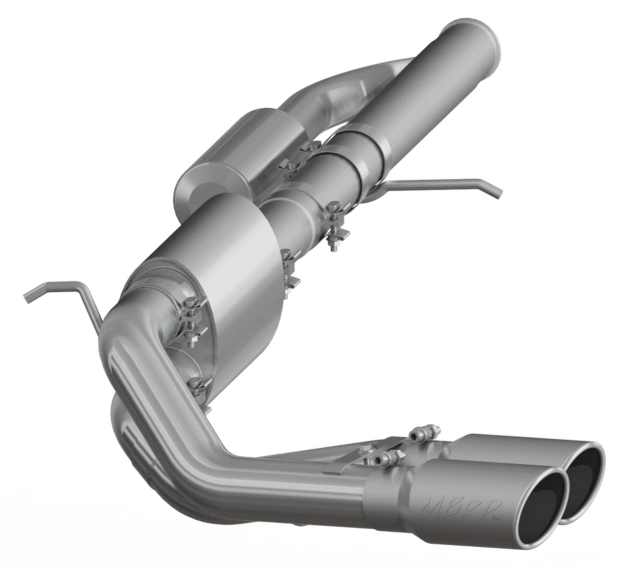 T409 Stainless Steel 3" Cat Back Pre-Axle Dual Outlet