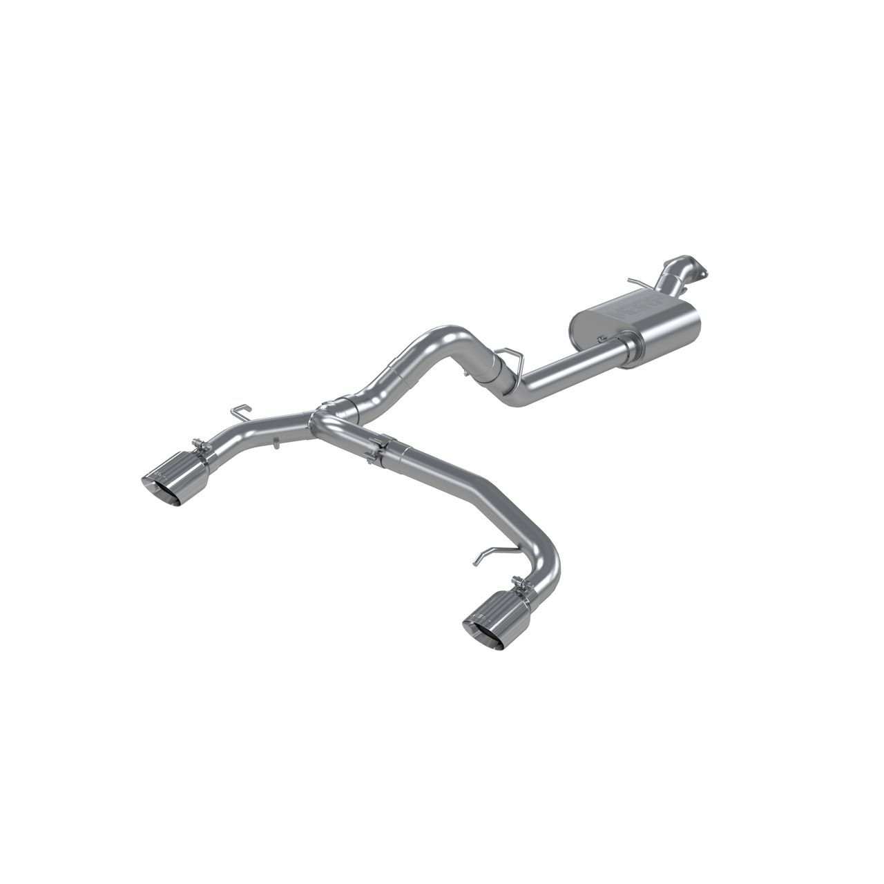 T304 Stainless Steel, 3" Cat-Back, 2.5" Dual Split Rear Exit