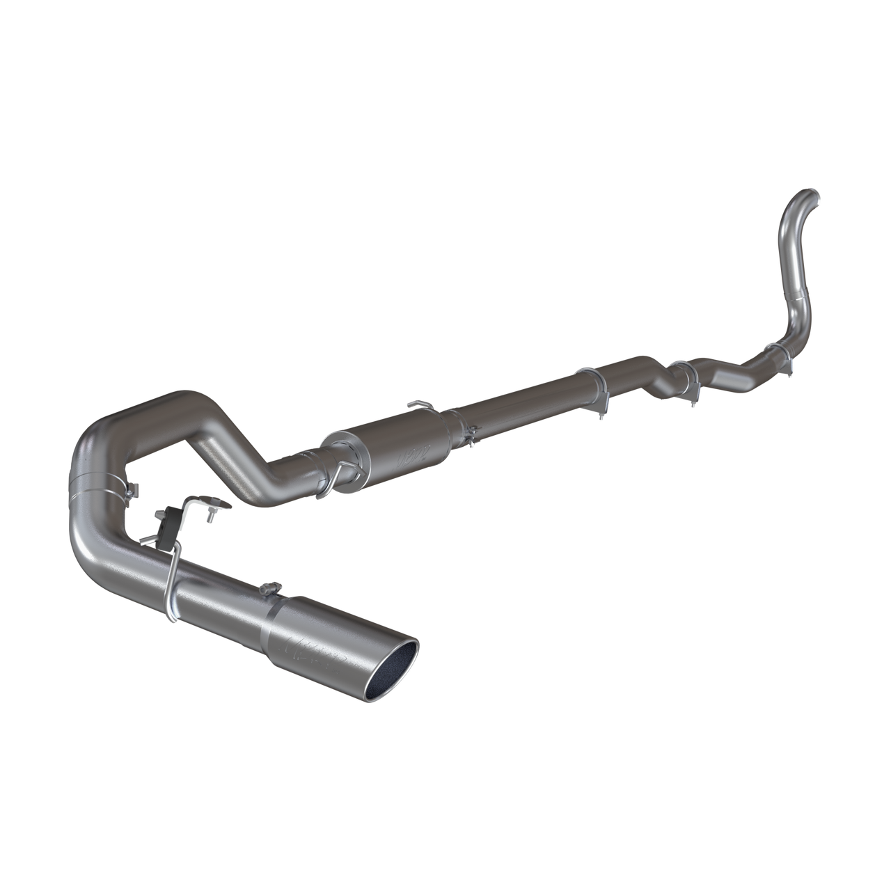 Aluminized Steel 4" Turbo Back; Single Side Exit