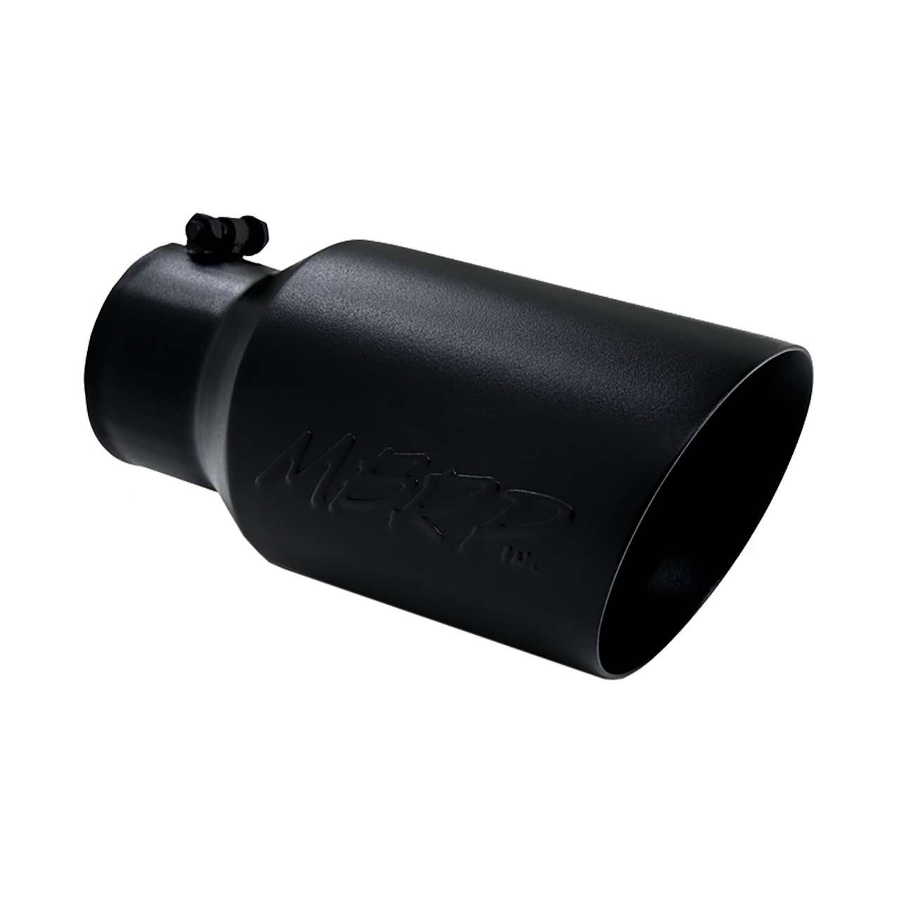 Black Coated Tip; 6" OD Dual Wall Angled 4" inlet 12" length