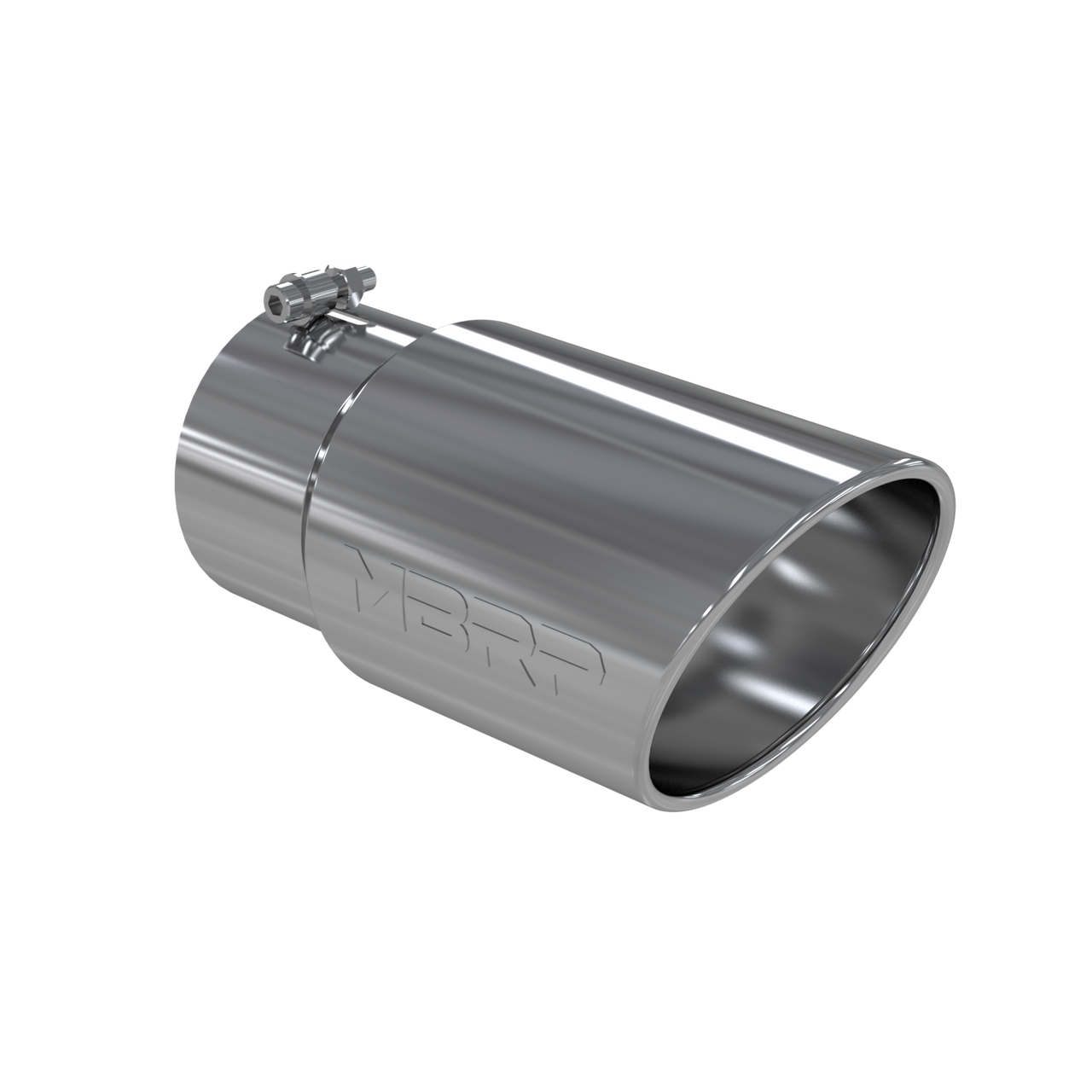 T304 Stainless Steel Tip; 6" OD Angled Rolled End 5" inlet 12" length