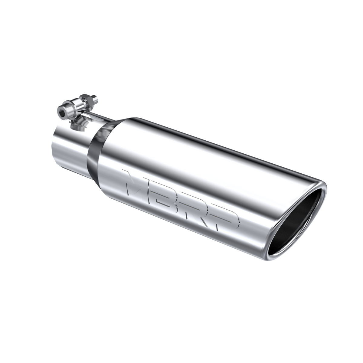 T304 Stainless Steel Tip; 3.5" OD Angled Rolled End 2.5" inlet 12" length