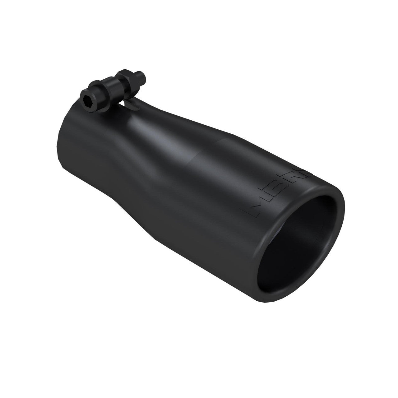 Black Coated Tip; 3.75" OD Oval 2.5" inlet 7" length