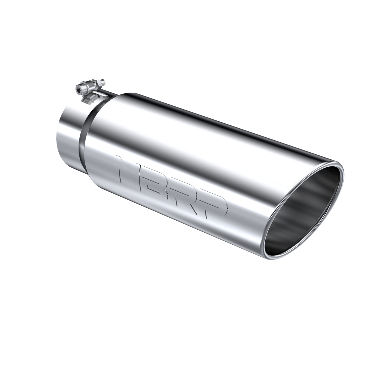 T304 Stainless Steel Tip; 6" OD; Angled Rolled End; 5" ID; 18" length