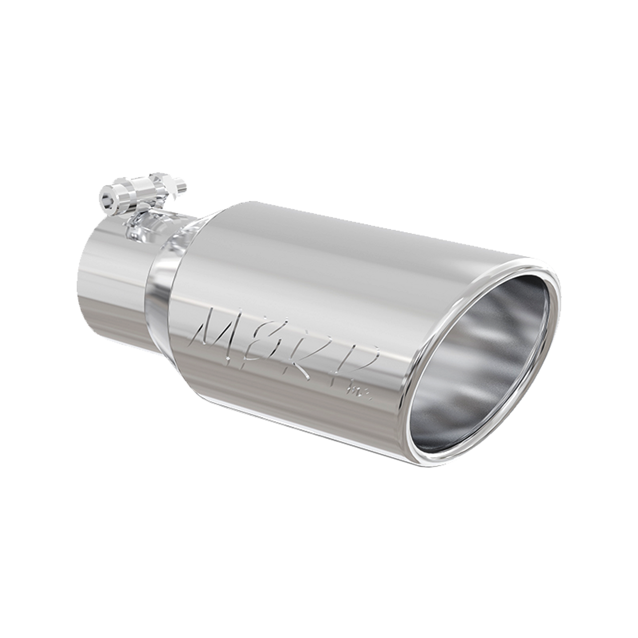 T304 Stainless Steel Tip, 4" OD Angled Rolled End 2.75" inlet 10" length