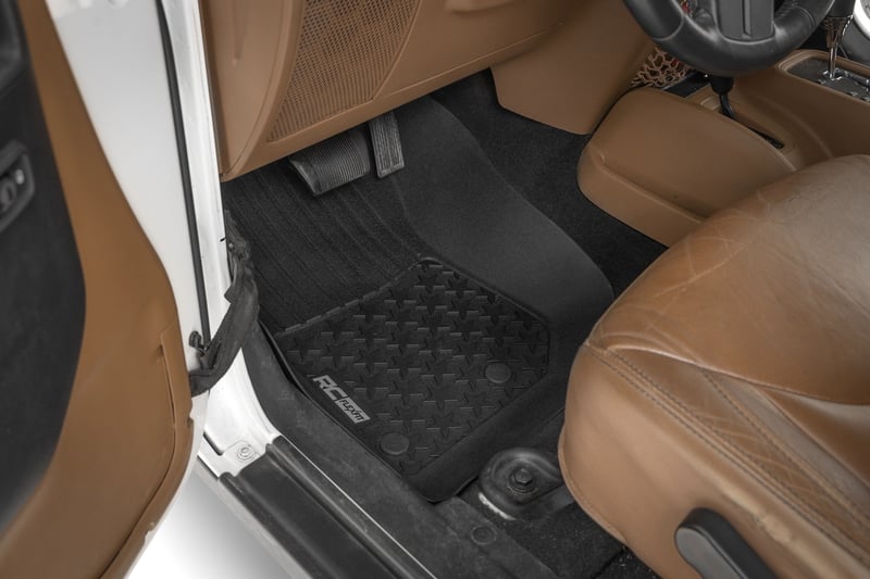 Heavy Duty Floor Mats Front/Rear-14-18 Jeep Wrangler JK Unlimited Rough Country