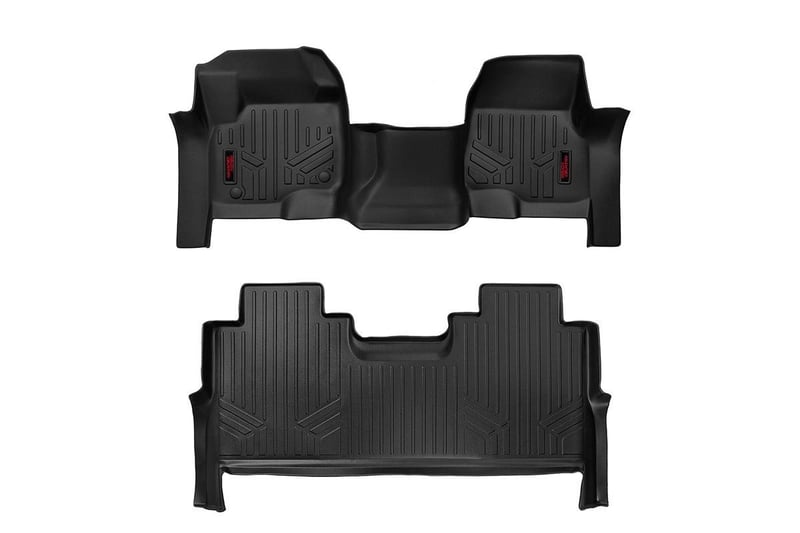 Heavy Duty Floor Mats Front/Rear-17-25 Ford Super Duty Crew Cab Rough Country