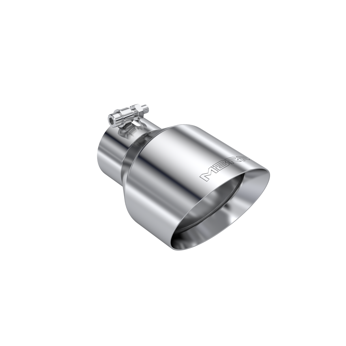 T304 Stainless Steel Tip, 3" ID, 5" OD Out, 8" Length, Angle Cut, Dual Wall