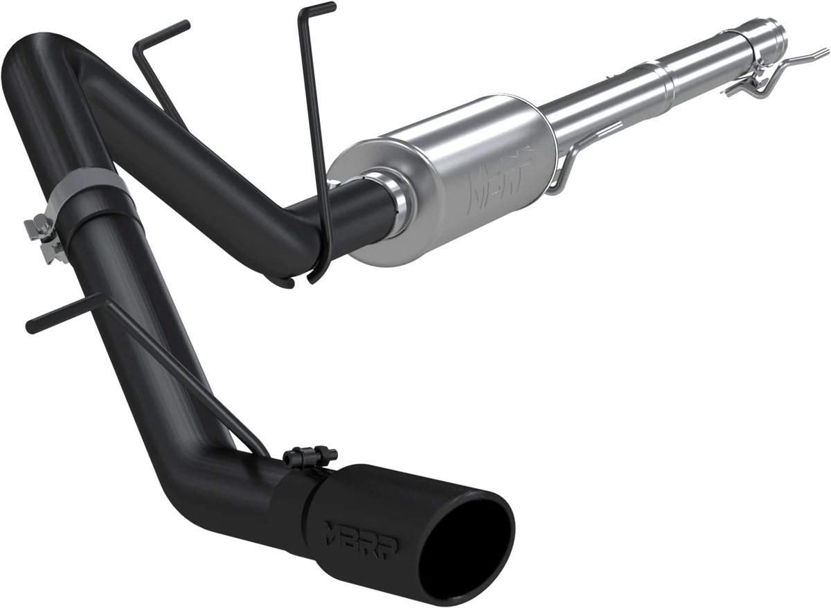 Black Coated 3" Cat Back Single Side