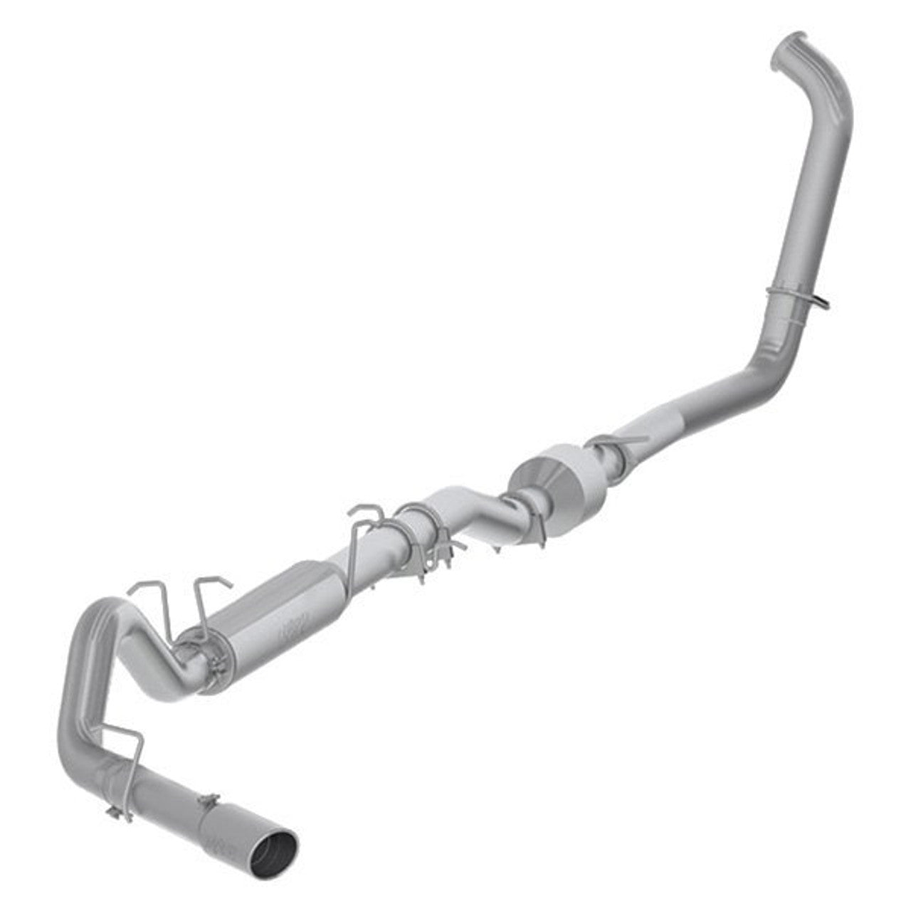 T409 Stainless Steel 4" Turbo Back Single Side Exit (Retains Factory Cat)