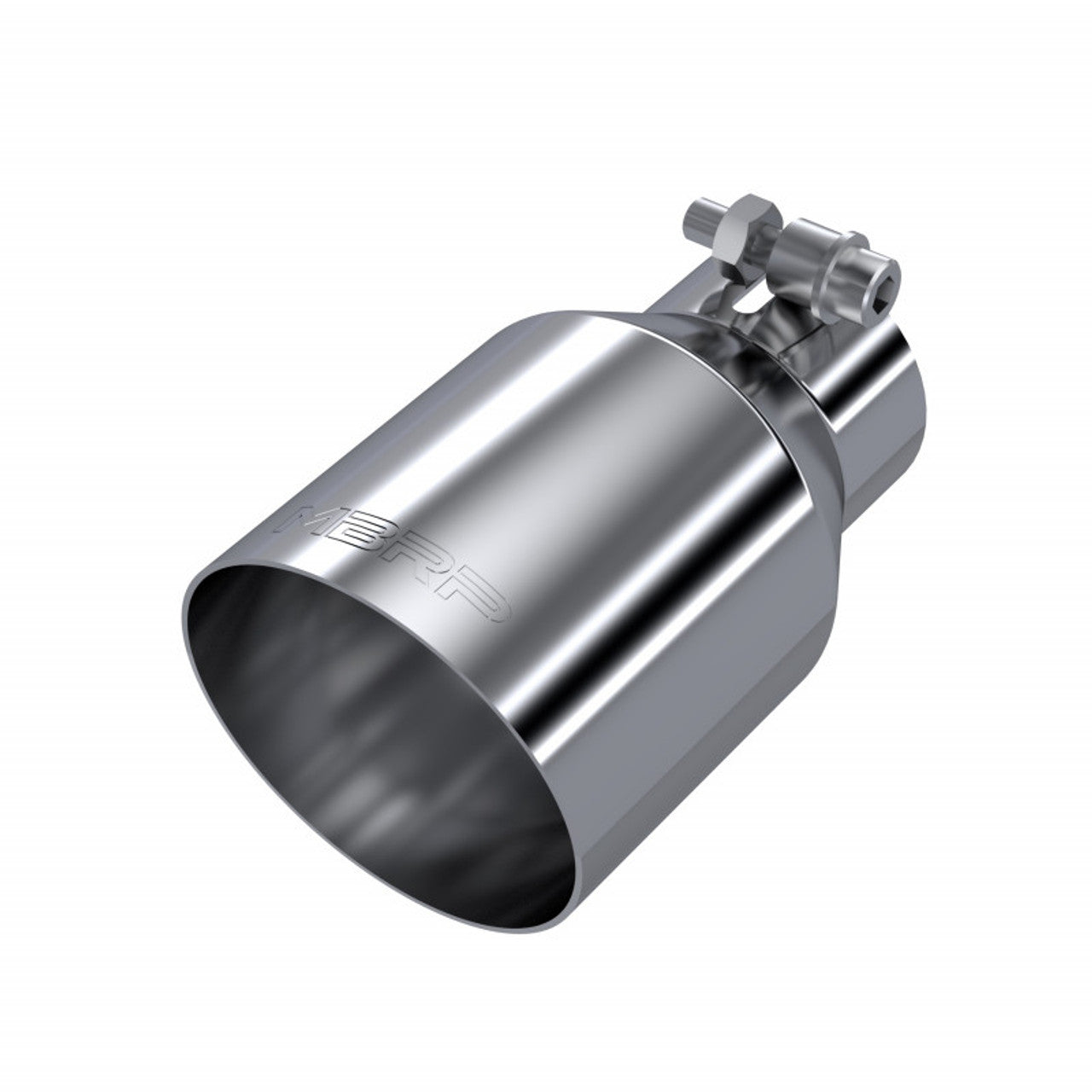 T304 Stainless Steel Tip; 2.5" ID; 4"OD; Single Wall Angle Cut; 6.5" length