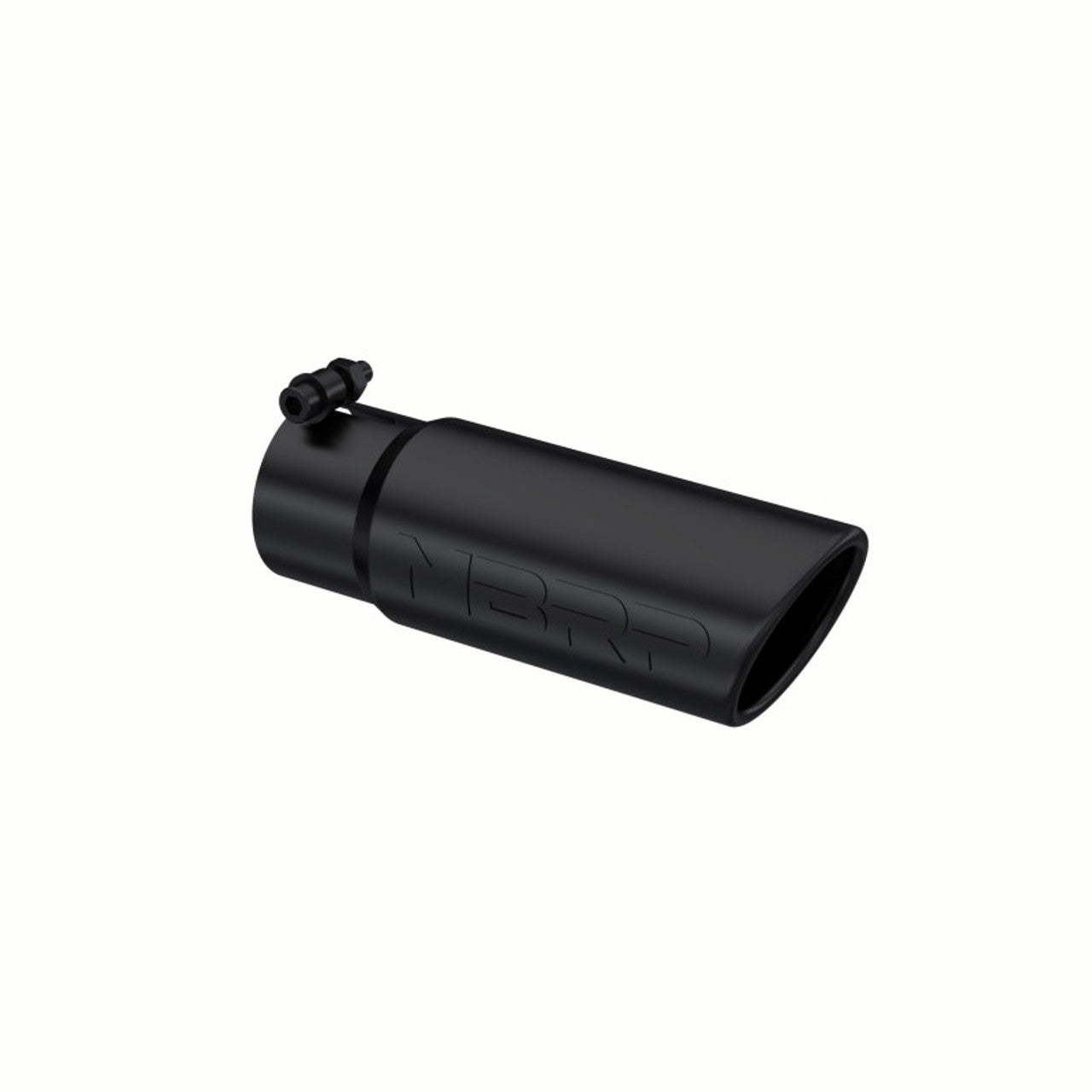 Black Coated Tip; 3.5" OD Angled Rolled End; 3" I.D. inlet; 10" length