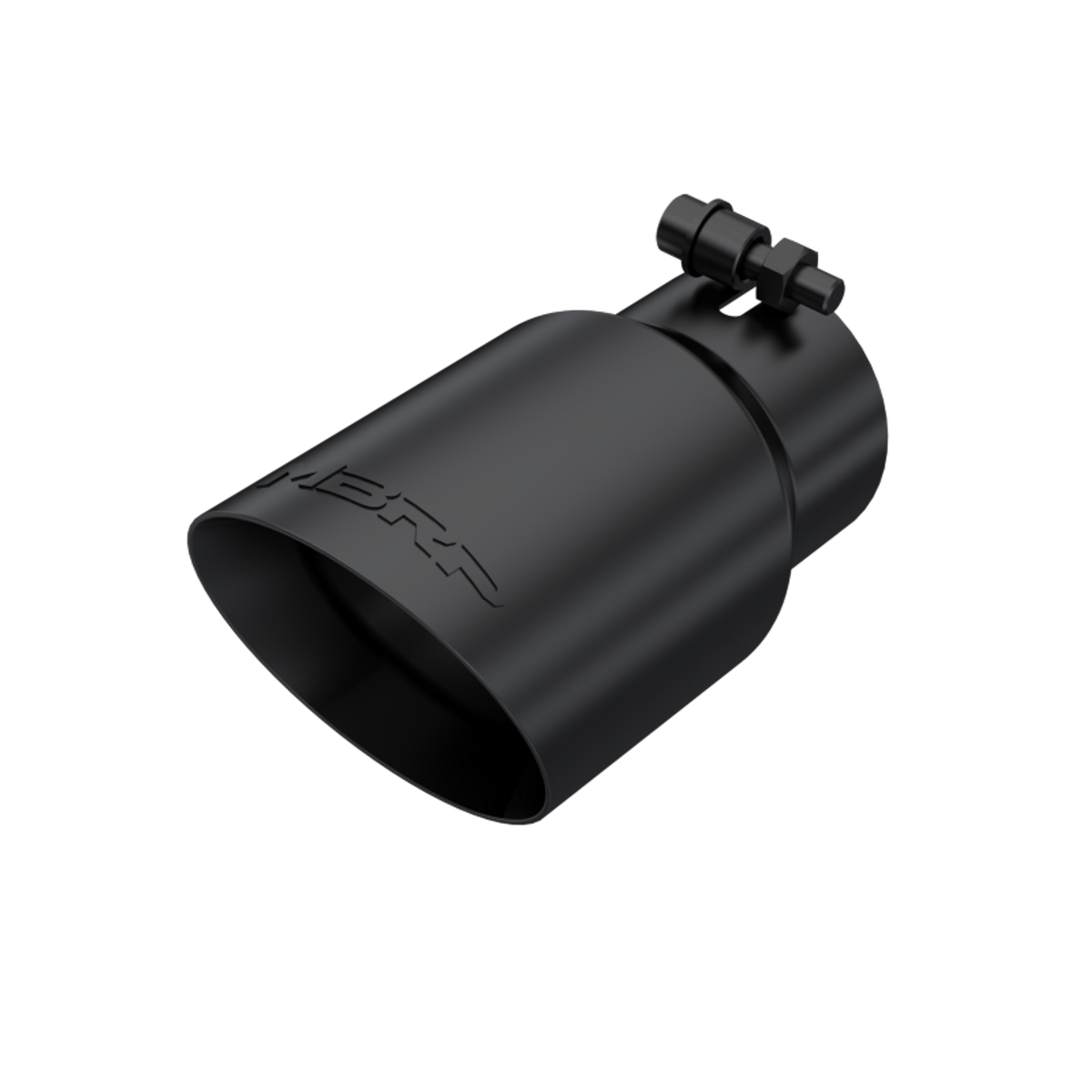 Black Coated Tip; 4" OD; Dual Wall Angled; 3" inlet; 8" length