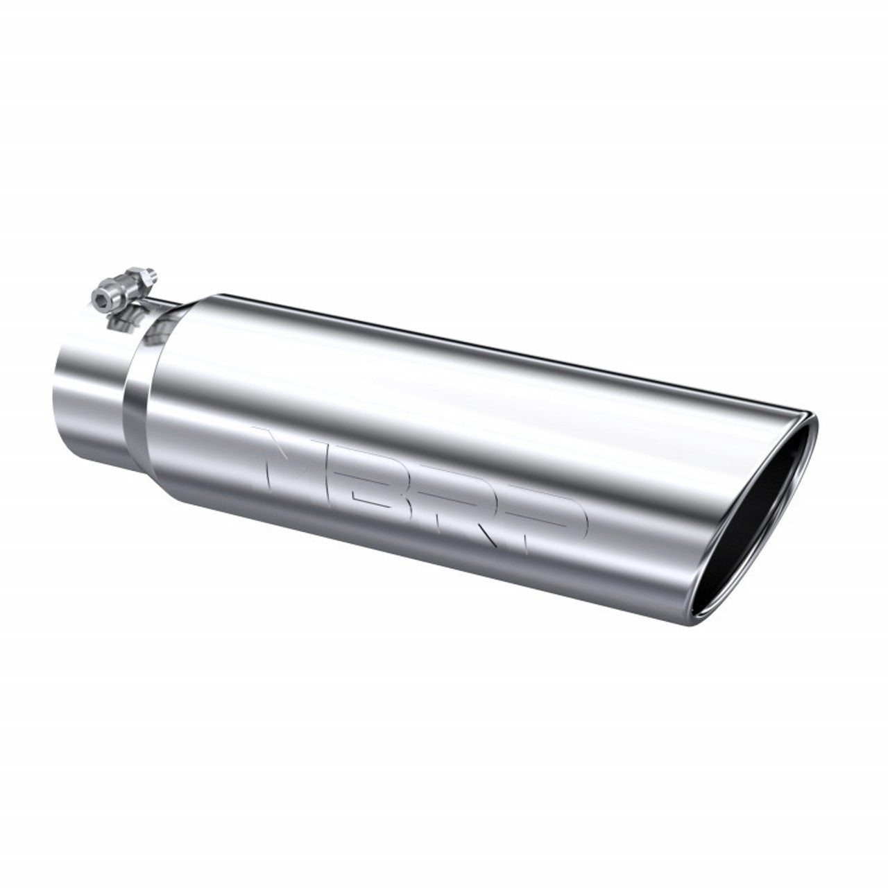T304 Stainless Steel Tip; 5" OD; Angled Rolled End; 4" inlet 18" length