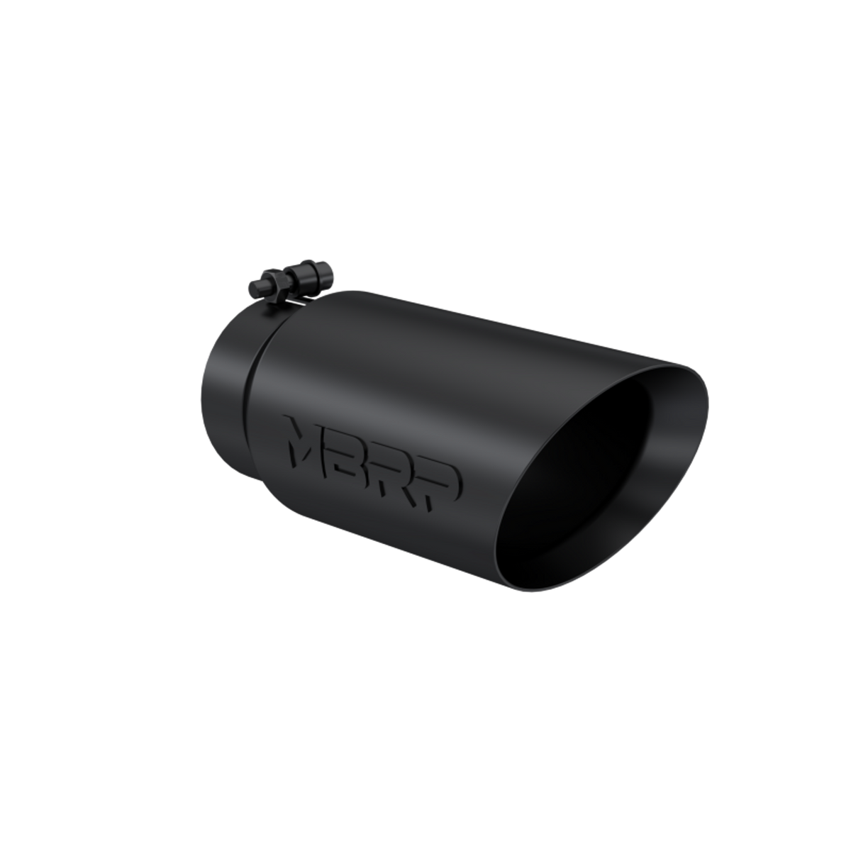 Black Coated Tip; 5" OD Dual Wall Angled 4" inlet 12" length