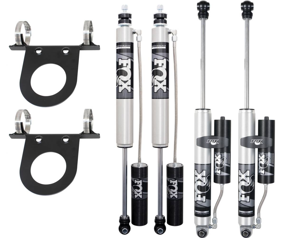 CARLI 2005+ FORD F250/350 4X4, DIESEL - 2½" SHOCK BACKCOUNTRY PACKAGE (Full Progressive Leaf Spring Valving)