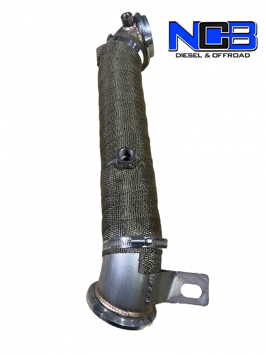 MBRP 3in Black Turbo Down Pipe | Chevrolet/GMC 6.6L Duramax (01-04) (GMCA425) main image 0