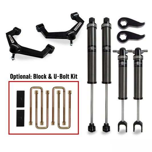 Cognito 3-inch Performance Leveling kit with 2.0 IFP shocks for 20-25 Silverado/Sierra 2500/3500 2WD/4WD