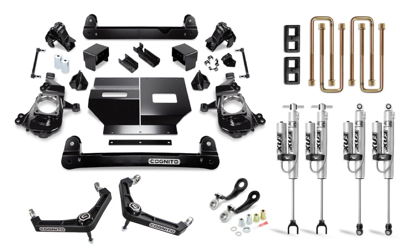 Cognito 4-Inch Performance Billet UCA Lift Kit with Fox PSRR 2.0 Shocks for 20-26 Silverado/Sierra 2500/3500 2WD/4WD