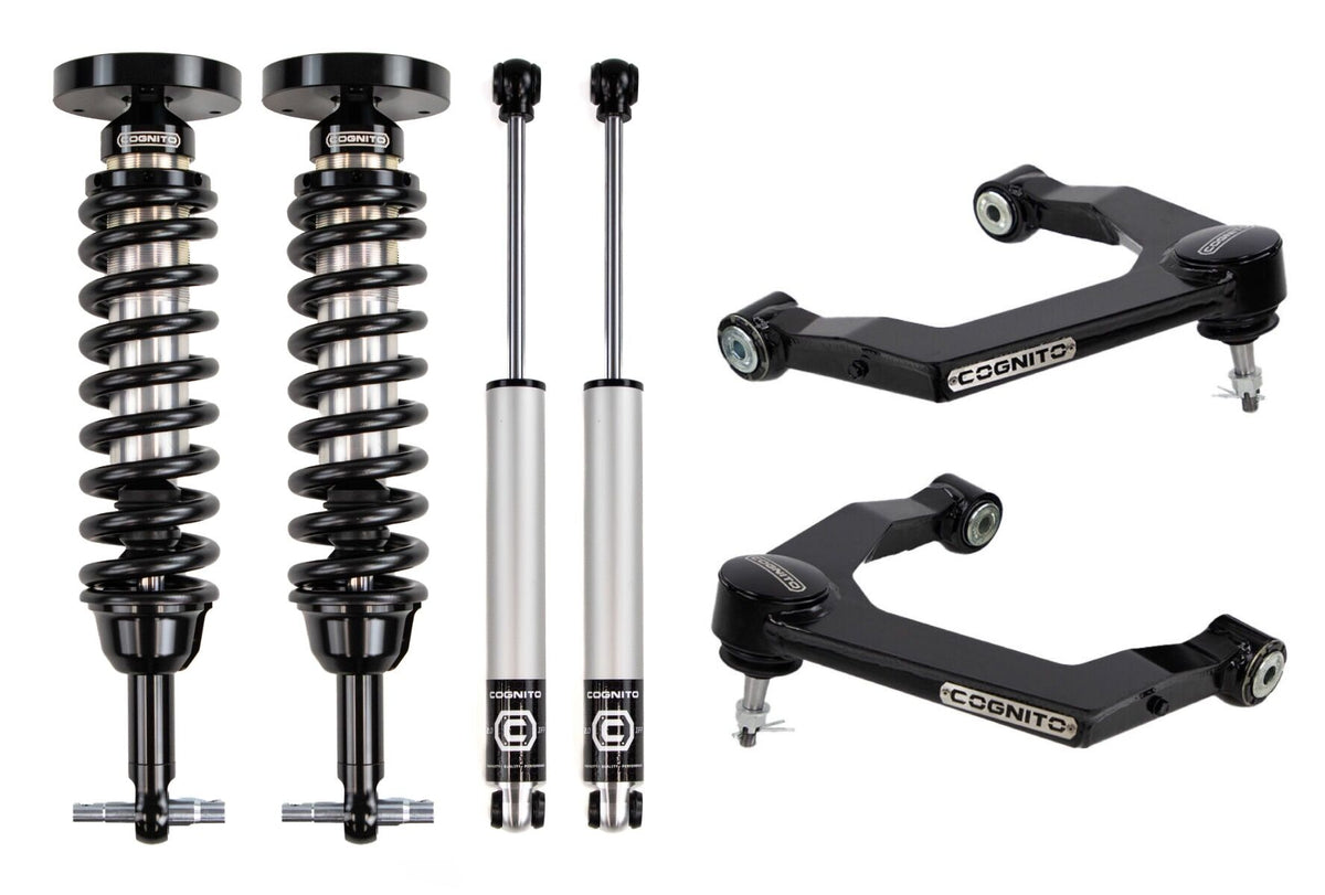 Cognito 1.5-3.5 Inch Lift Performance Leveling Kit w/ Cognito 2.5 IFP Coilovers, 2.0 IFP Shocks, and SM Series UCAs for 19-26 Silverado/Sierra 1500 2WD/4WD