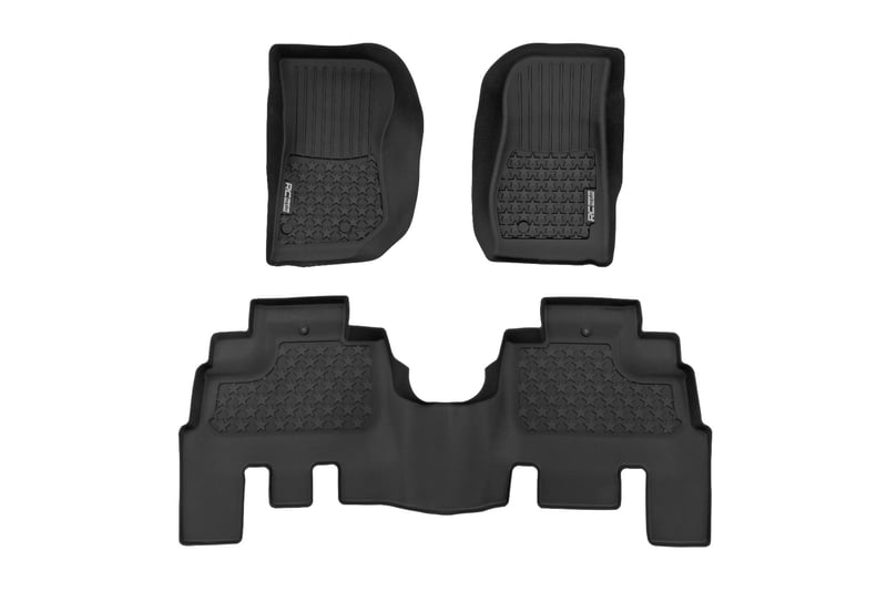 Heavy Duty Floor Mats Front/Rear-14-18 Jeep Wrangler JK Unlimited Rough Country