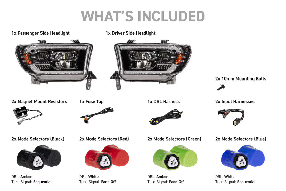 07-13 Toyota Tundra / 08-17 Toyota Sequoia XB Evo LED Headlights