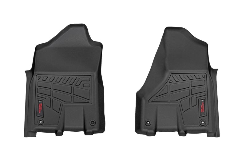 Heavy Duty Floor Mats Front - 19-25 Dodge Ram 2500 Crew Cab Bucket Seats Rough Country (Copy)