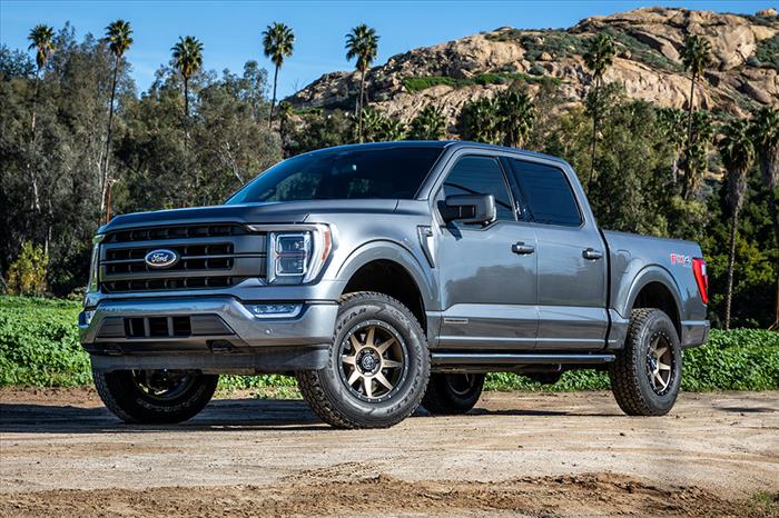 ICON 2021-2023 Ford F-150 4WD, 3.5-4.5" Lift, Stage 1 Suspension System, Billet UCA