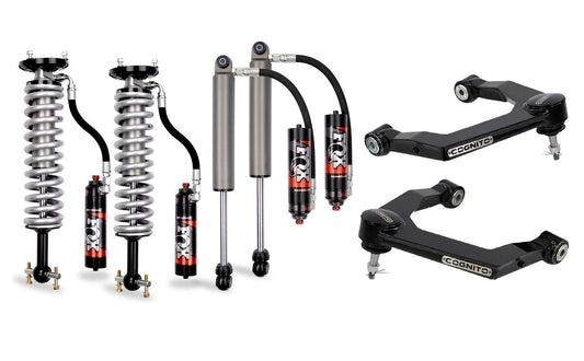 Cognito 1-Inch Elite Ball Joint Leveling Kit with Fox 2.5 Elite Performance Series Shocks for 19-25 Chevy Trail Boss/ZR2 & GMC AT4/AT4X 1500 2WD/4WD - 210-P1298