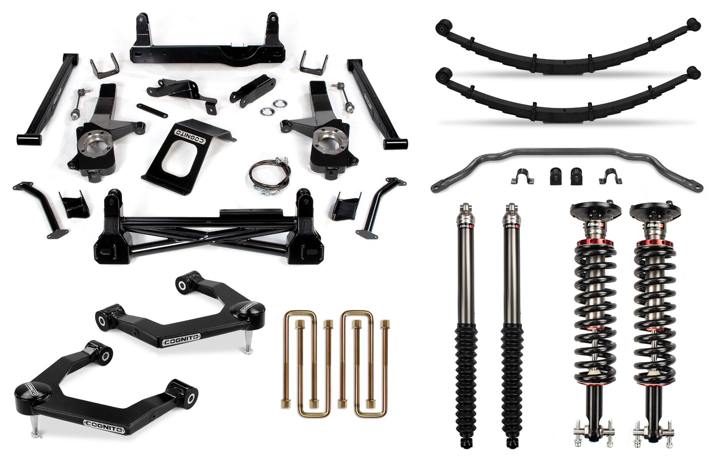 Cognito 8-Inch Performance Lift Kit with Elka 2.0 IFP Shocks for 19-25 Silverado/Sierra 1500 2WD/ 4WD, Including AT4, AT4X, Trail Boss, & ZR2 - 210-P1150