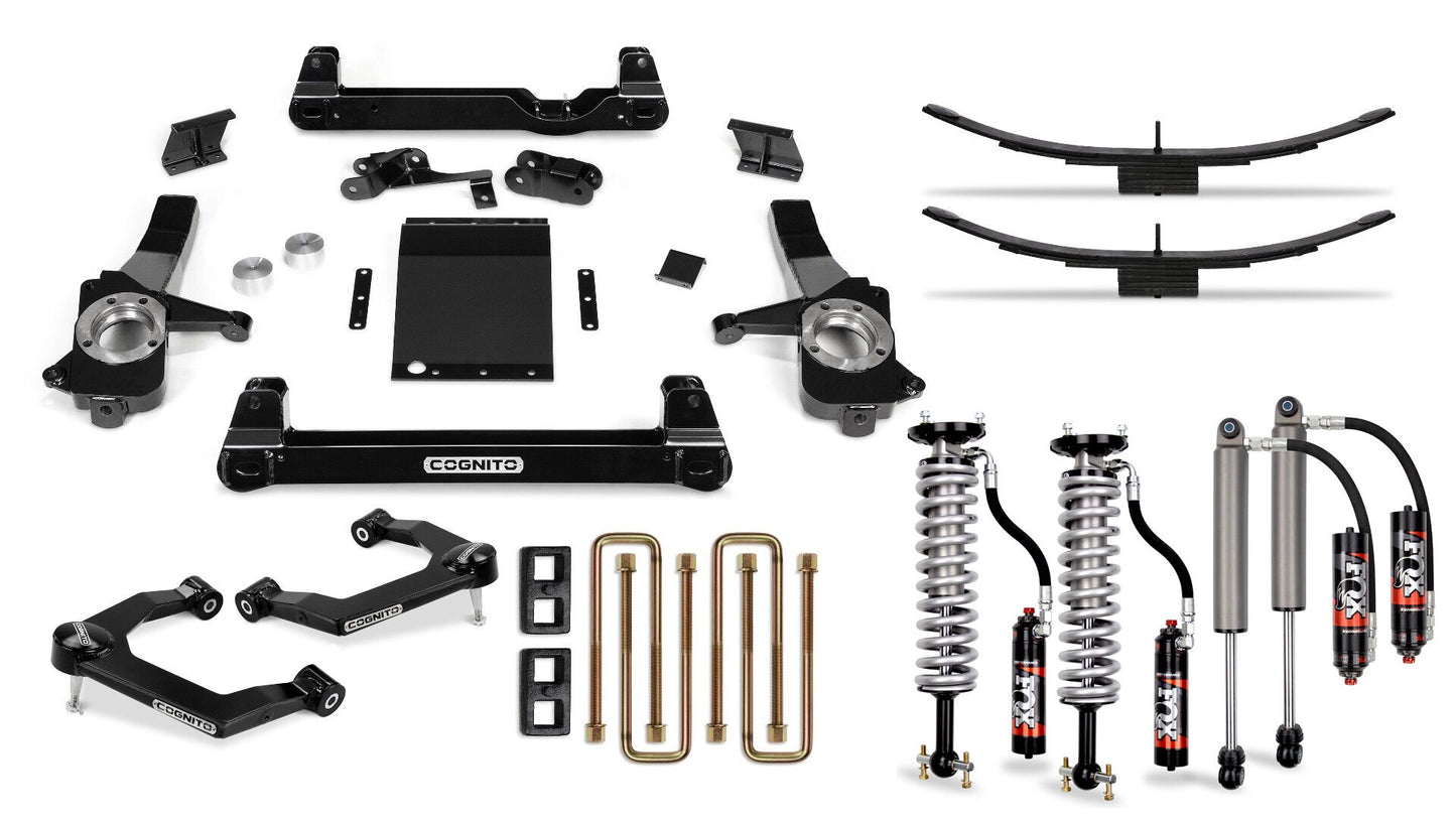 Cognito 6-Inch Elite Lift Kit with Fox 2.5 Elite Performance Series Shocks For 19-25 Silverado/Sierra 1500 2WD/4WD Including AT4 and Trail Boss - 210-P1224