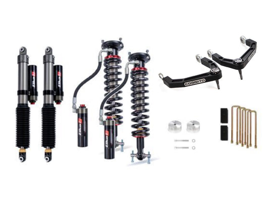 Cognito 3-Inch Elite Billet UCA Leveling Lift Kit With Elka 2.5 Shocks For 19-25 Silverado/ Sierra 1500 2WD/4WD