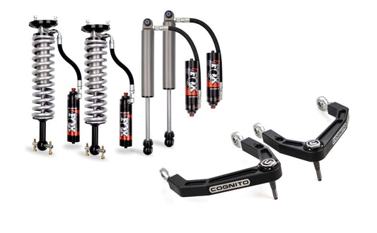 Cognito 3-Inch Elite Billet UCA Leveling Kit with Fox 2.5 Elite Performance Series Shocks for 19-25 Silverado/Sierra 1500 2WD/4WD