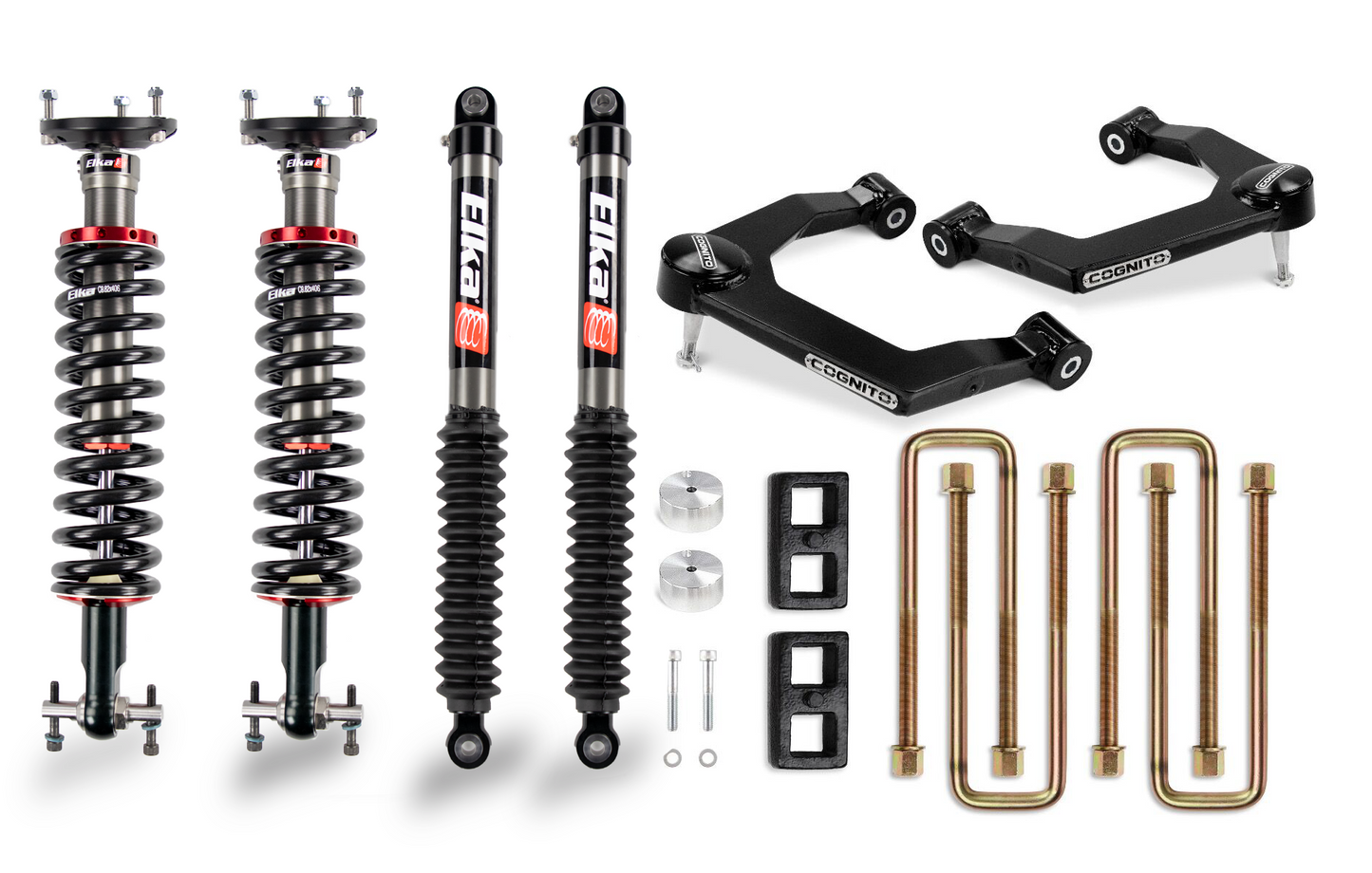 Cognito 3-Inch Performance Leveling Lift Kit With Elka 2.0 IFP Shocks for 19-25 Silverado/Sierra 1500 2WD/4WD - 210-P1137