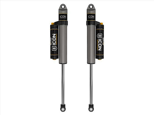 ICON 1999-2025 Ford F-250/F-350/F-450 Super Duty, 0-3” Lift, Rear, V.S. 2.5 Aluminum Series Shocks, Piggyback Reservoir w/ CDCV, Pair
