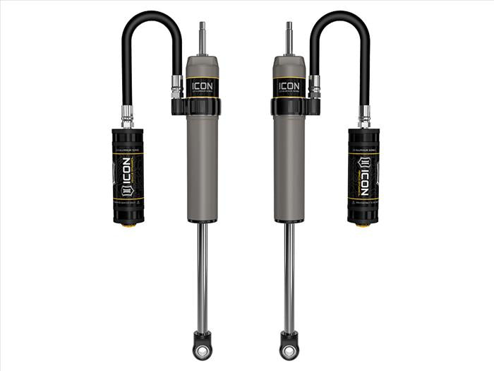 ICON 2005-2025 Ford Super Duty 4WD, 0-2.5” Lift, Front, V.S. 2.5 Aluminum Series Shock Absorbers, Remote Reservoir, Pair