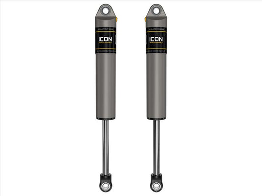 ICON 1999-2025 Ford F-250/F-350 Super Duty, 3-6” Lift, Rear, V.S. 2.5 Aluminum Series Shock Absorbers, Internal Reservoir, Pair