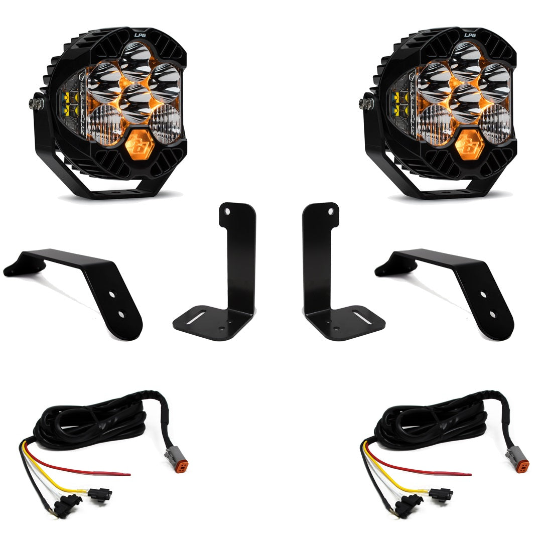 Jeep JL/JT LP6 Pro Bumper Light Kit - Jeep 2020-2026 Gladiator; 2018-2026 Wrangler JL; NOTE: w/ OE Plastic Bumper*UPFITTER*
